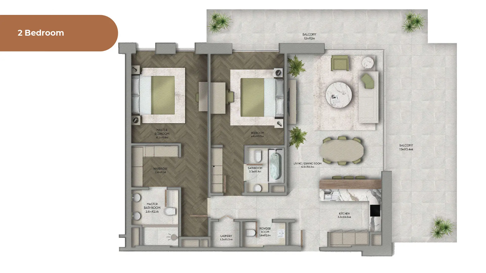 2 BR - Type A